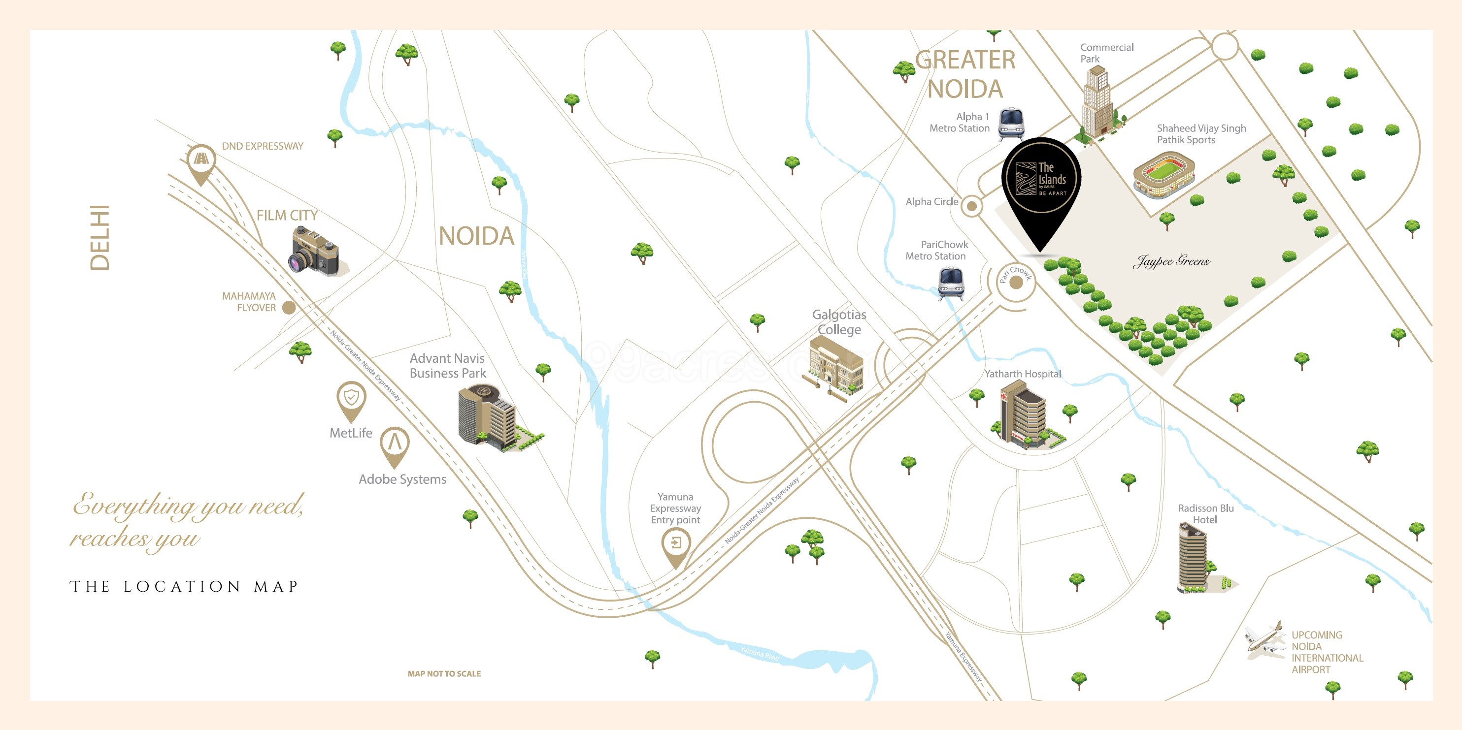 Location Map gaur greater noida